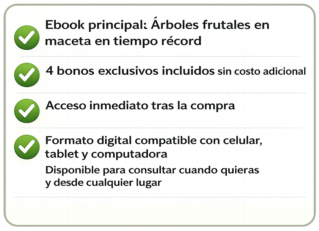 Beneficios del e-book de árboles frutales
